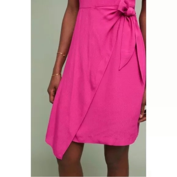 Anthropologie Maeve Pink Resort Wrap Dress - Picture 2 of 8